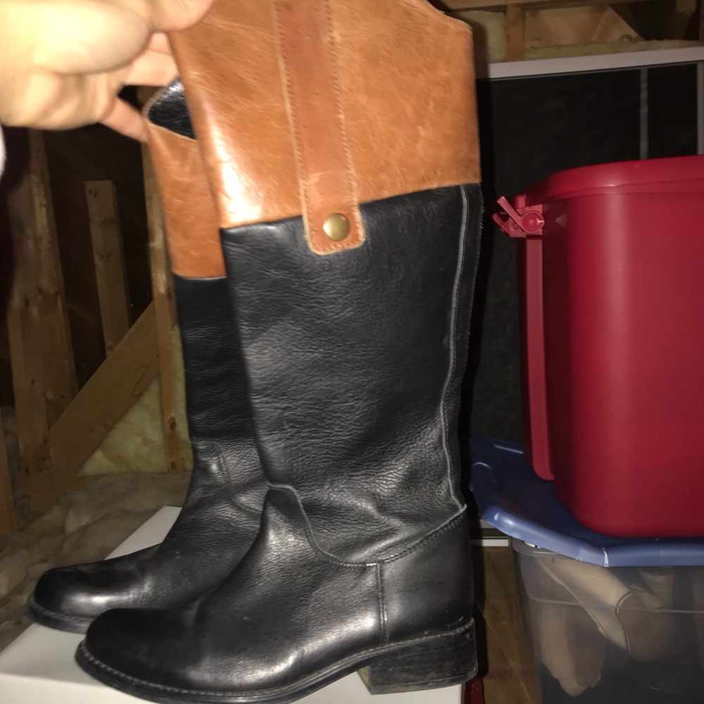 Tall leather boots